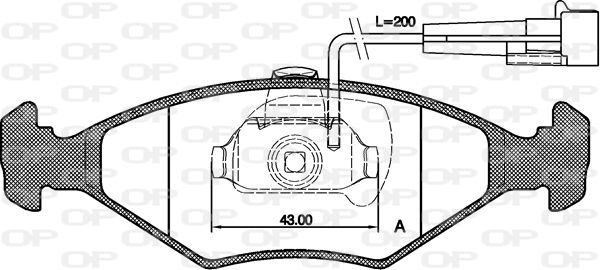 OPEN PARTS stabdžių trinkelių rinkinys, diskinis stabdys BPA0281.42
